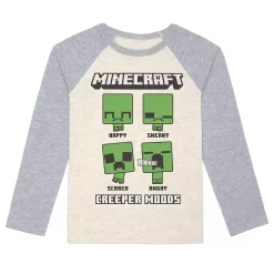 Boys 4-12 Jumping Beans® Minecraft "Creeper Moods" Raglan Sleeve Graphic Tee