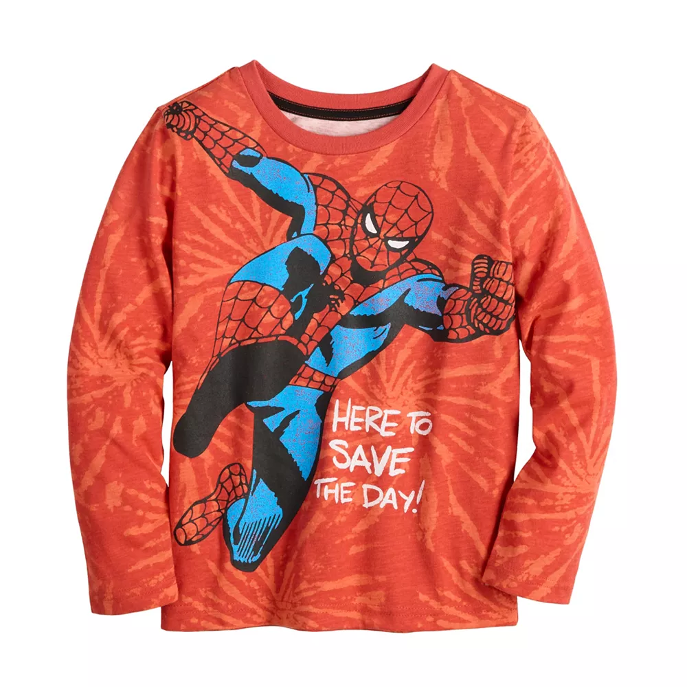 Boys 4-12 Jumping Beans® Marvel Spider-Man "Here to Save the Day" Long Sleeve Graphic Tee