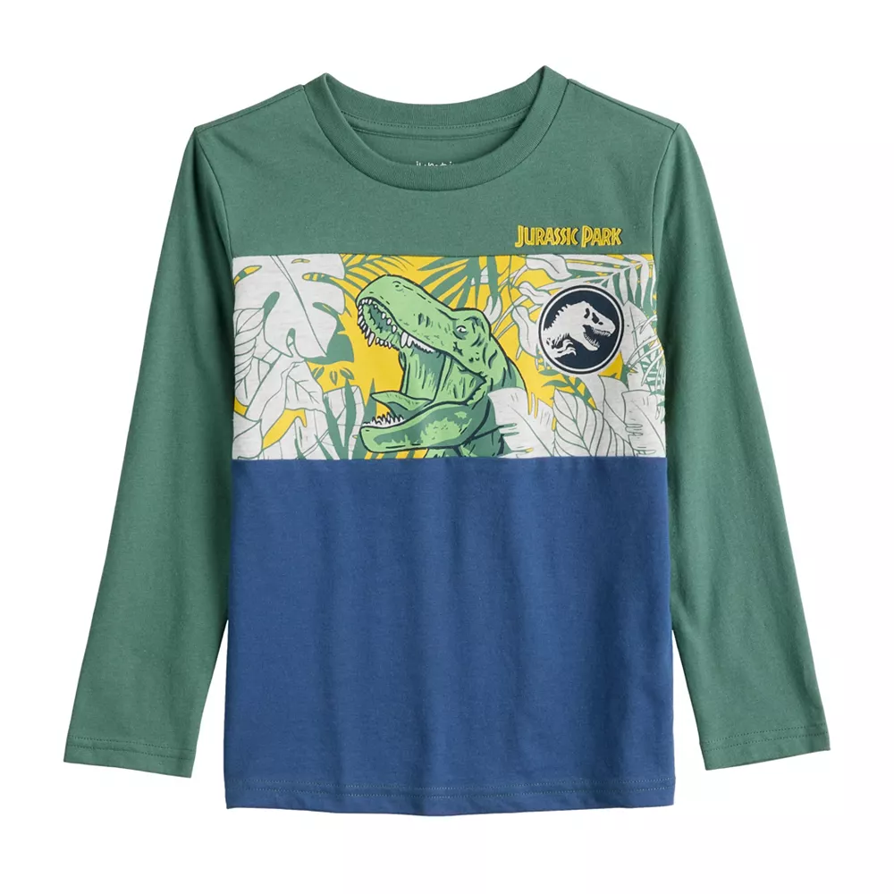 Boys 4-12 Jumping Beans® Jurassic World T-Rex Colorblock Long Sleeve Tee