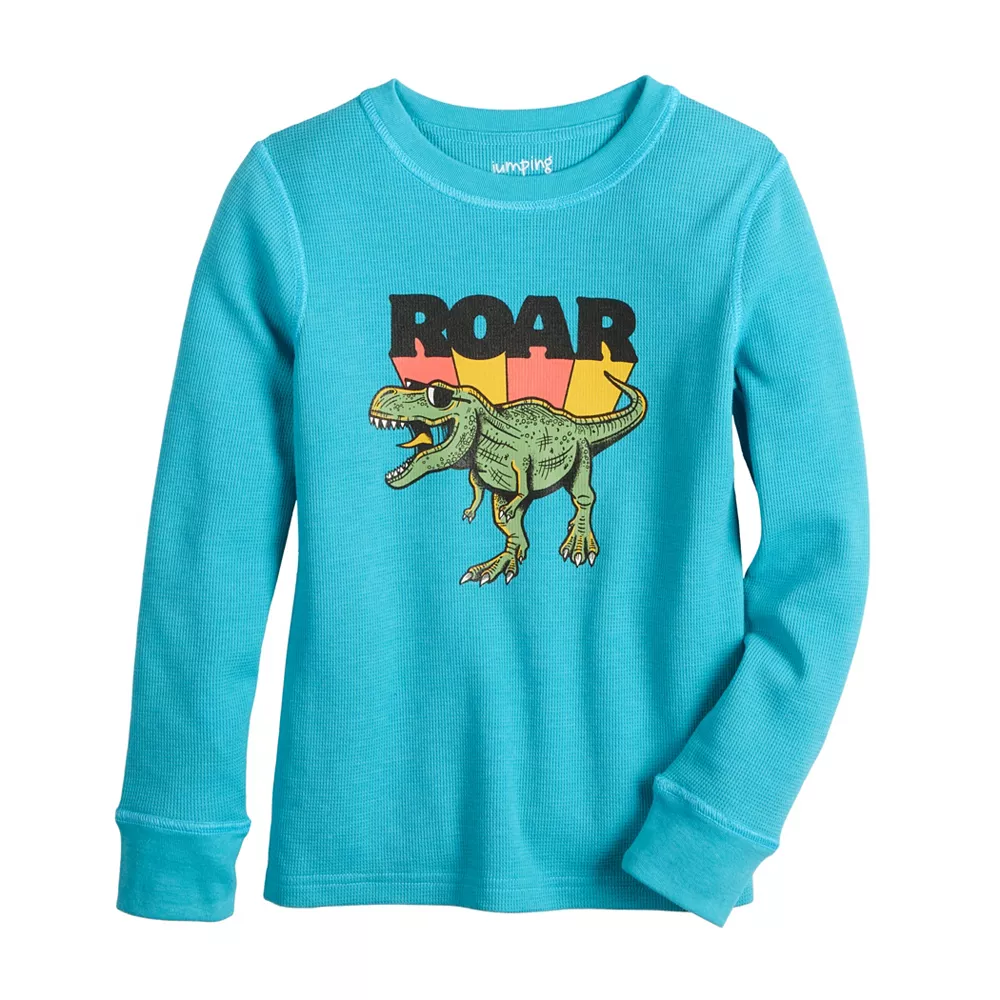 Toddler Boy Jumping Beans® Adaptive Long Sleeve Thermal Graphic Tee
